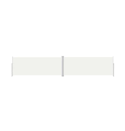 Side Awning Cream Polyester, Steel, Aluminum 78.7 x 393.7 in