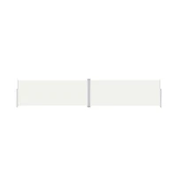 Side Awning Cream Polyester, Steel, Aluminum 78.7 x 393.7 in