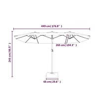 Garden Parasol Anthracite Polyester, Powder-Coated Iron
