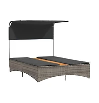 Patio Double Sun Lounger Gray