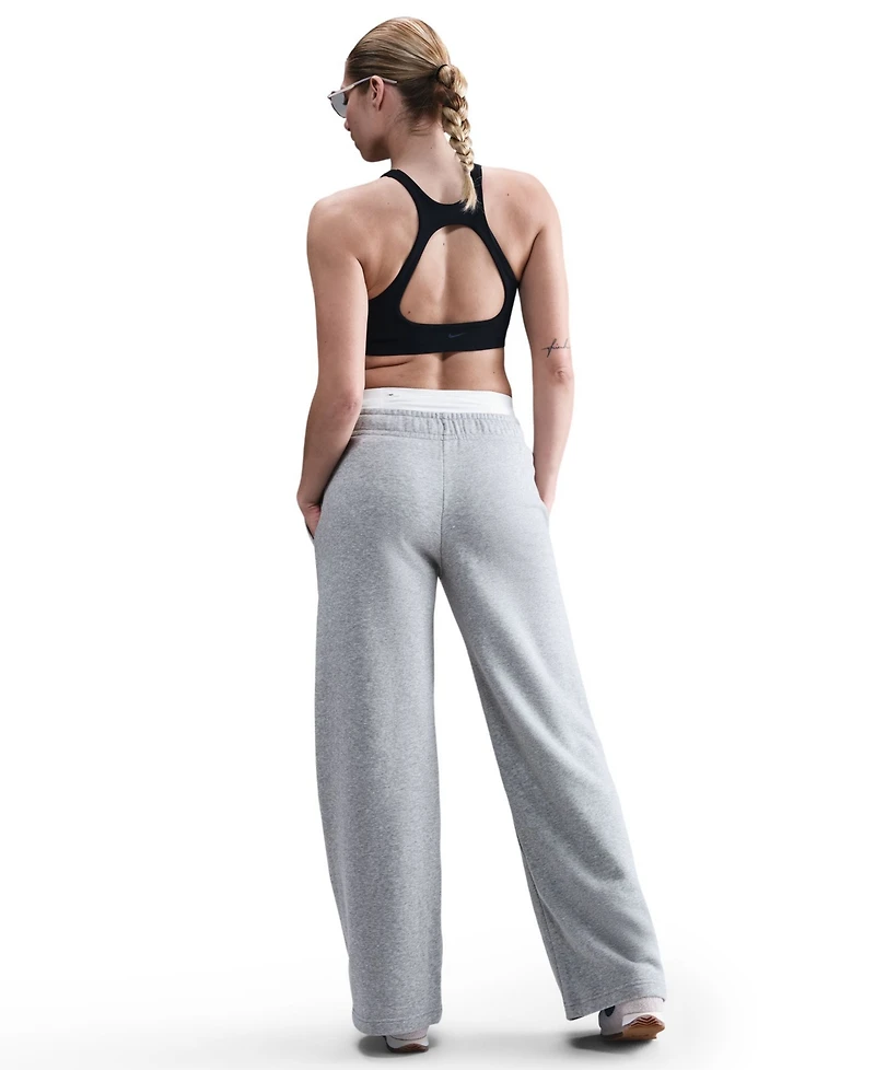 Nike Women's Sportswear Club Fleece Mid-Rise Wide-Leg Sweatpants