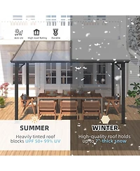 Aecojoy 12'x10' Wall Mounted Gazebos Pergola