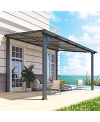Aecojoy 12'x8' Wall Mounted Gazebos Pergola