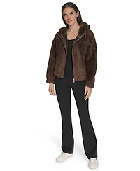 Calvin Klein Women's Performance Oversized Hooded Sherpa Jacket