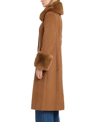 Vince Camuto Women's Single-Breasted Maxi Coat W/ Detachable Faux Fur