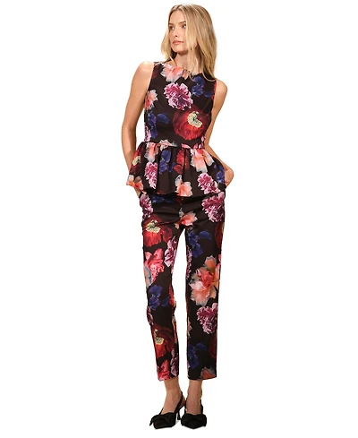 Isaac Mizrahi Women's Satin Peplum Sleeveless Top