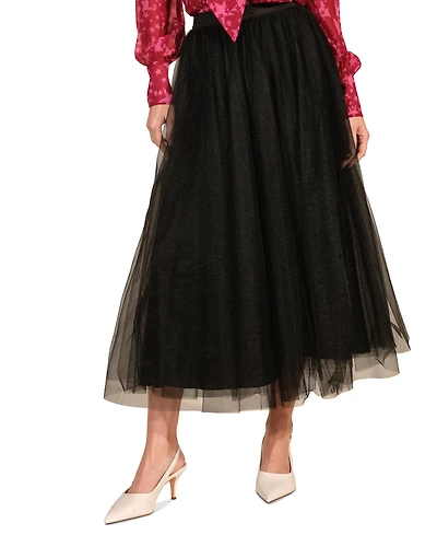 Isaac Mizrahi Women's Tulle Full Midi Skirt