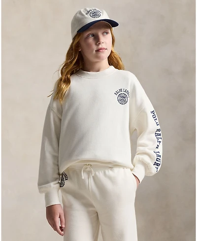 Polo Ralph Lauren Girls 7-16 Logo Crest Crewneck Sweatshirt