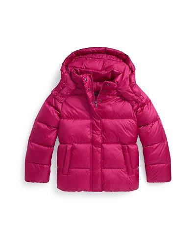 Polo Ralph Lauren Girls 7-16 Metallic Hooded Outerwear Coat