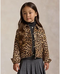 Polo Ralph Lauren Girls 2T-6X Leopard-Print Trucker Jacket