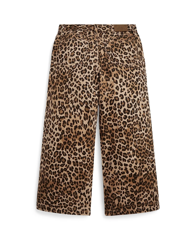 Polo Ralph Lauren Girls 7-16 Leopard-Print Wide-Leg Jeans
