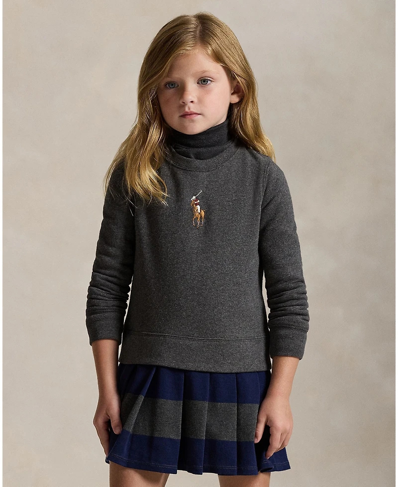 Polo Ralph Lauren Girls 2T-6X Big Pony Pull-on Sweatshirt Dress