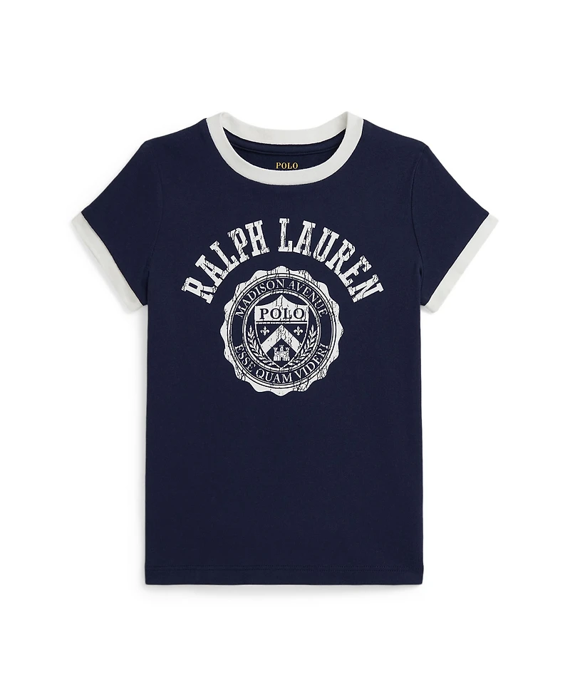 Polo Ralph Lauren Girls 2T-6X Logo Crest Short Sleeve T-Shirt