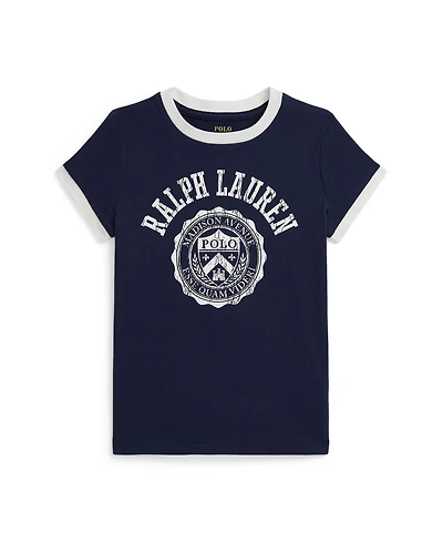 Polo Ralph Lauren Girls 2T-6X Logo Crest Short Sleeve T-Shirt