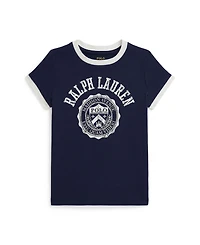 Polo Ralph Lauren Girls 2T-6X Logo Crest Short Sleeve T-Shirt
