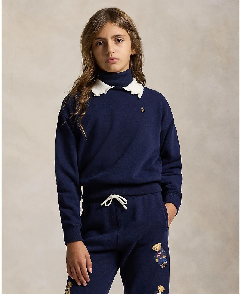 Polo Ralph Lauren Girls 7-16 Collar Long Sleeve Sweatshirt