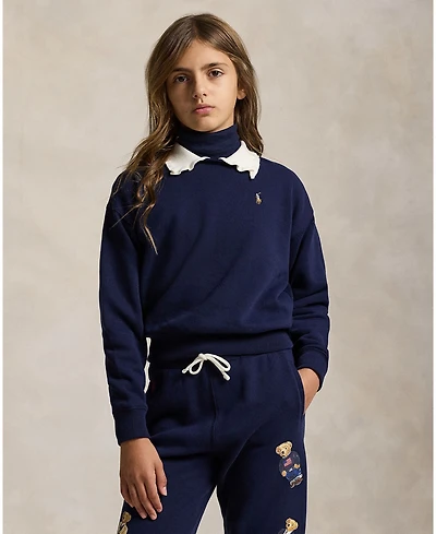 Polo Ralph Lauren Girls 7-16 Collar Long Sleeve Sweatshirt
