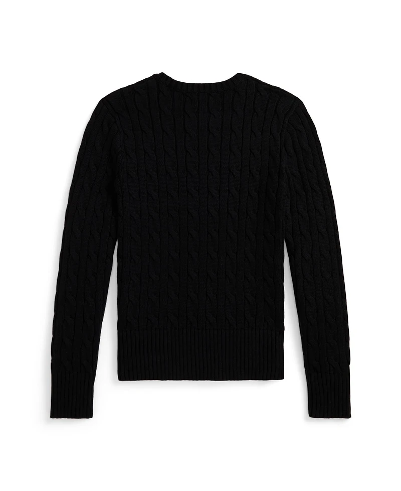 Polo Ralph Lauren Girls 7-16 Cable-Knit Crewneck Sweater