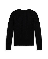 Polo Ralph Lauren Girls 7-16 Cable-Knit Crewneck Sweater