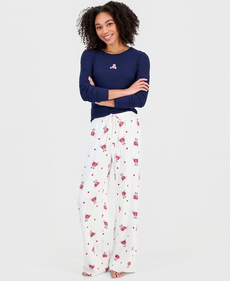 Hippie Rose Juniors' Printed Drawstring-Waist Lounge Pants