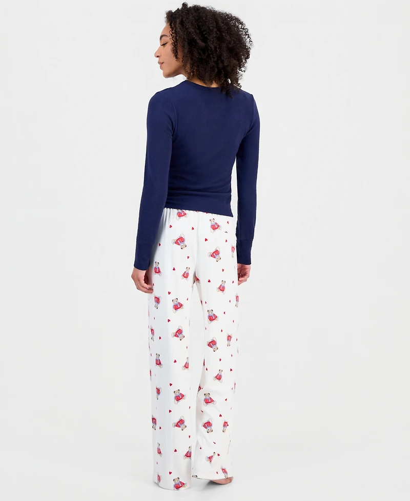 Hippie Rose Juniors' Printed Drawstring-Waist Pants