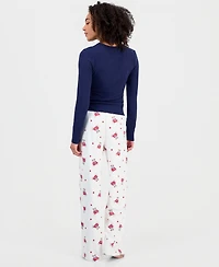 Hippie Rose Juniors' Printed Drawstring-Waist Pants