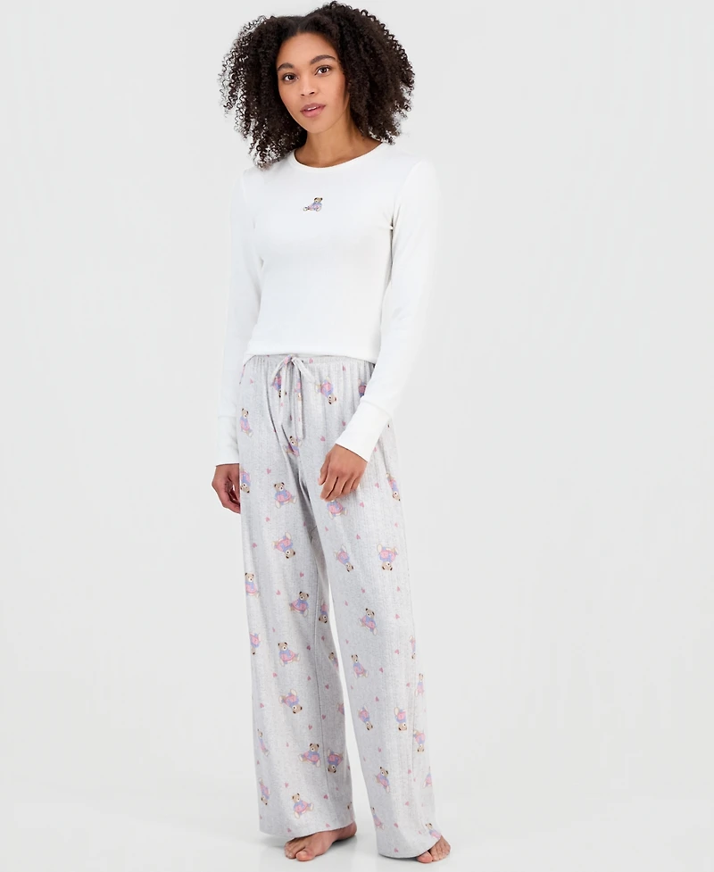 Hippie Rose Juniors' Printed Drawstring-Waist Pants