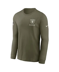 Nike Men's Olive Las Vegas Raiders 2025 Salute to Service Long Sleeve T-Shirt