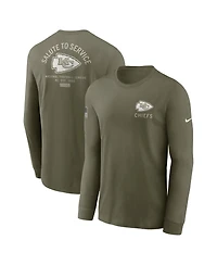 Nike Men's Olive Kansas City Chiefs 2025 Salute to Service Long Sleeve T-Shirt