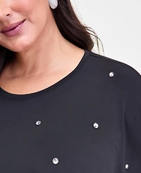 I.n.c. International Concepts Plus Embellished Dolman-Sleeve Top, Macy's Exclusive