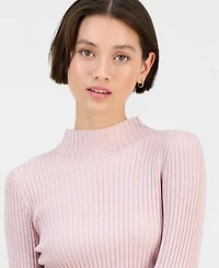 Hooked Up by Iot Junior's Mock-Neck Long-Sleeve Sweater