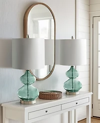 510 Design Ellipse Curved Gourd Glass Table Lamp, Set of 2