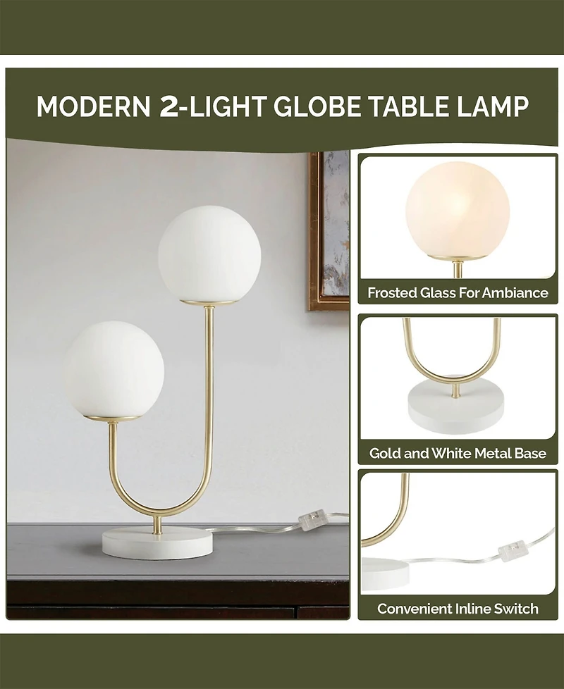 510 Design Zusa Metal 2-Light Globe Table Lamp