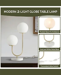 510 Design Zusa Metal 2-Light Globe Table Lamp