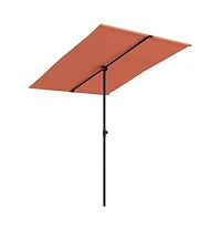 Garden Parasol Terracotta Polyester, Aluminum Medium