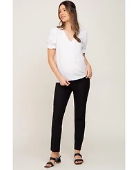 Pinkblush Maternity Black Stretchy Slim Fit Crop Dress Pants