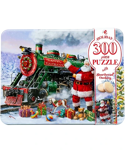 Original Gourmet Santa Express Puzzle Cookie Tin, 6 oz.