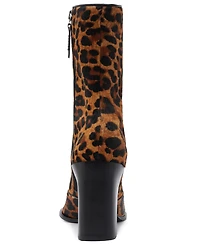 Schutz Women's Raffaela Animal Print Pointy Toe Dress Booties