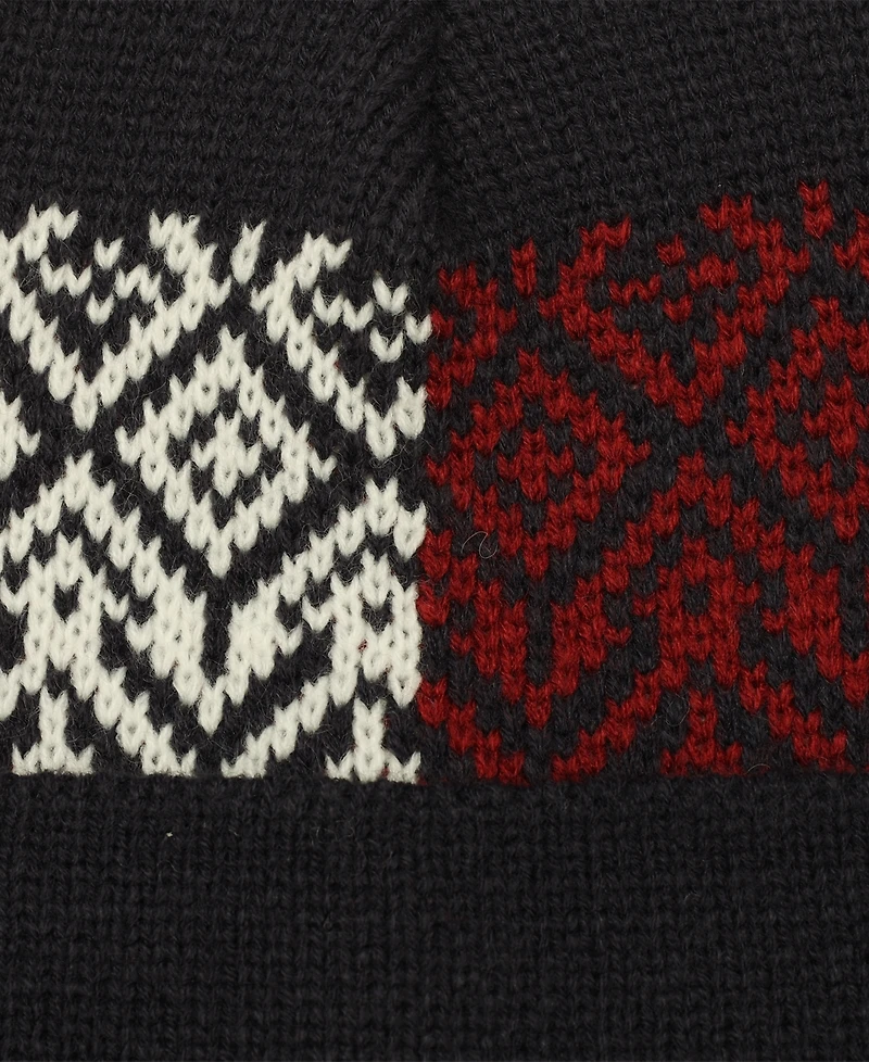 Tommy Hilfiger Men's Bird's Eye Fair Isle Cuff Hat