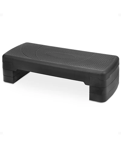 BalanceFrom Fitness Adjustable Workout Aerobic Step Platform Trainer w/Raisers