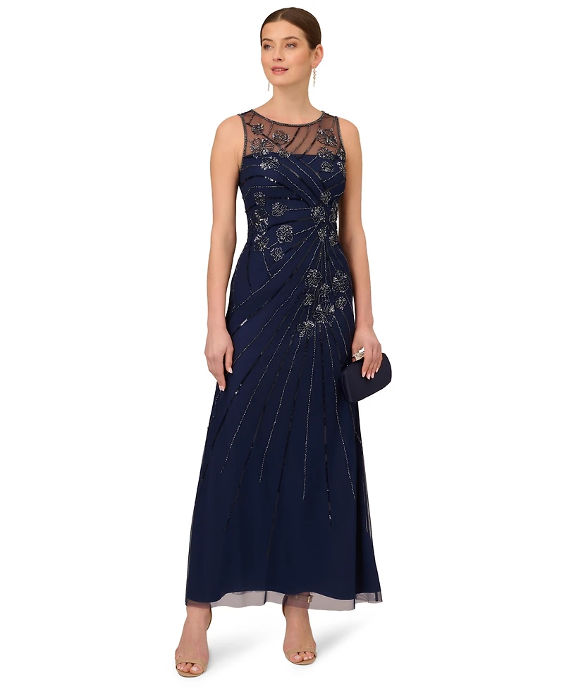 Aidan by Mattox Women's Beaded Maxi Dress