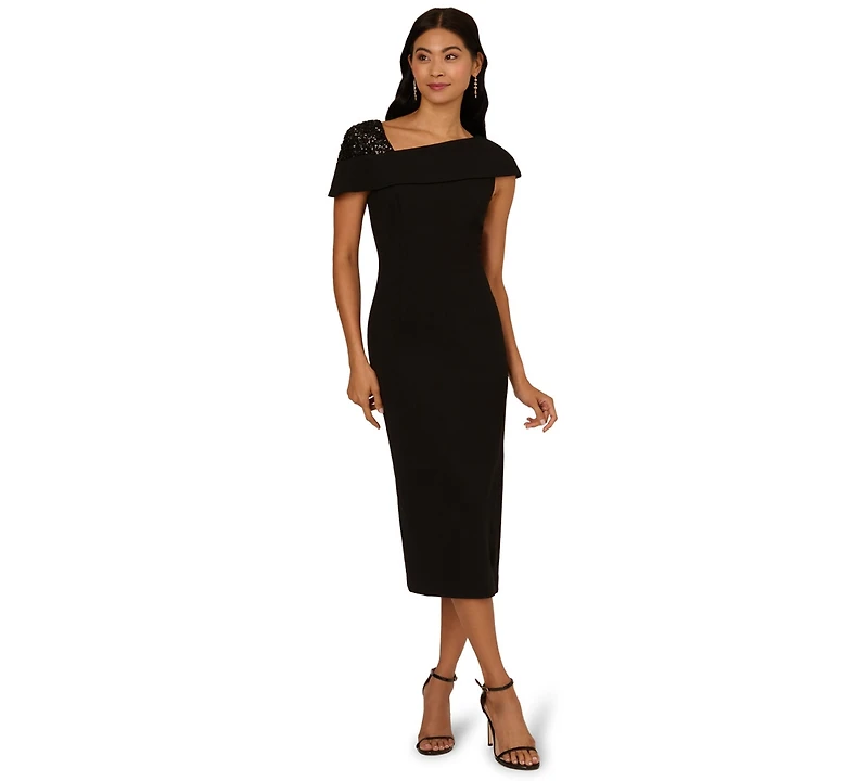 Adrianna Papell Women's Beaded Midi Dress