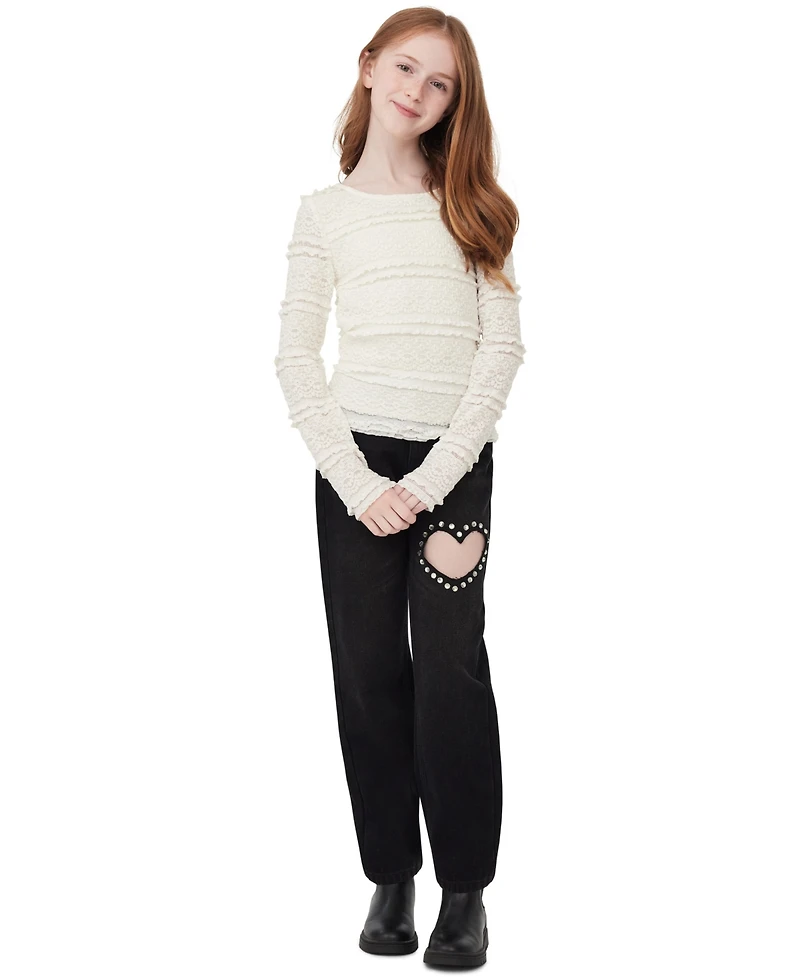 Habitual Girls 7-16 Lace Long Sleeve Top