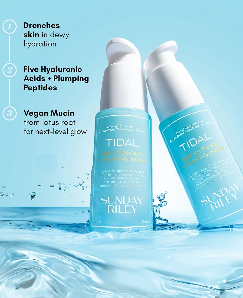 Sunday Riley Tidal Deep Hydration and Plumping Serum, 1 oz.