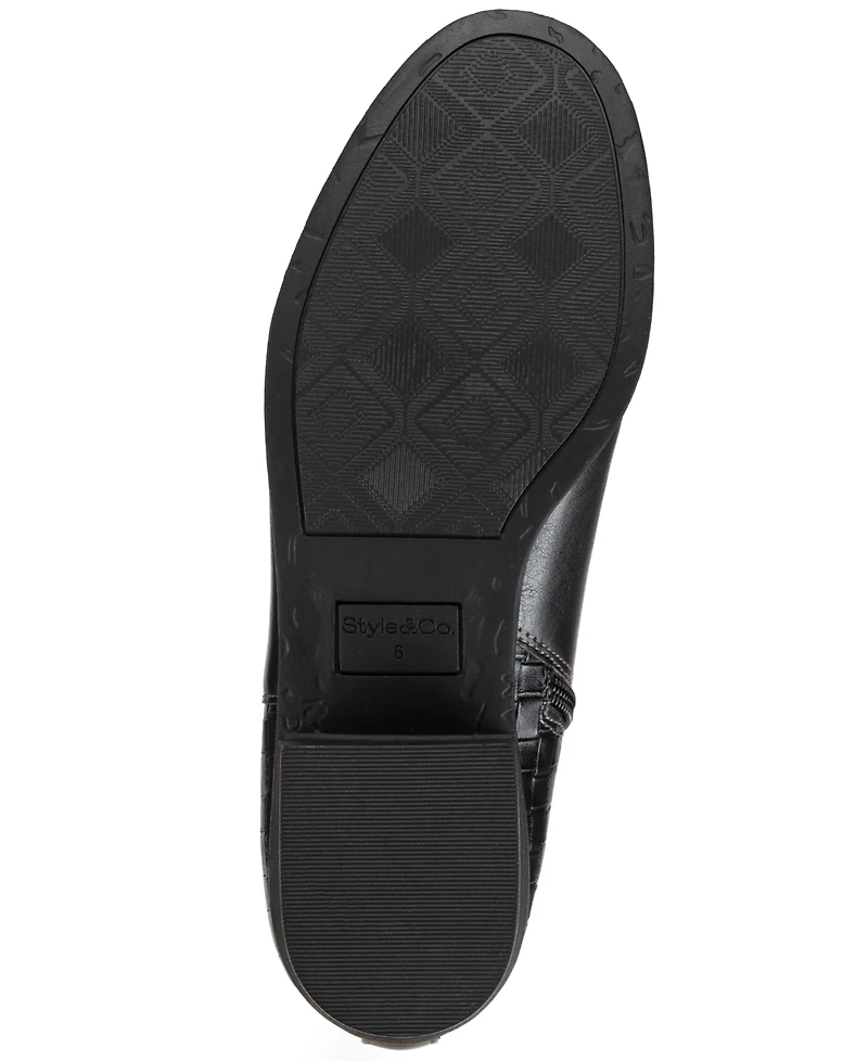 Style & Co Women's Claraa Buckle Detail Block Heel Booties, Macy's Exclusive