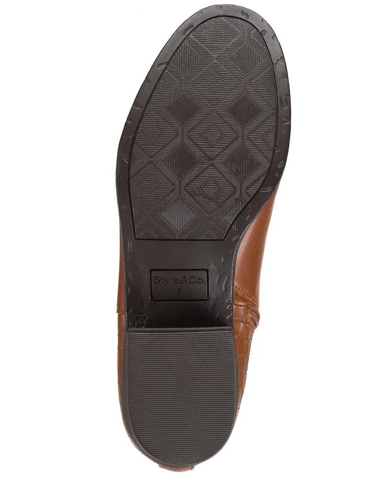 Style & Co Women's Claraa Buckle Detail Block Heel Booties, Macy's Exclusive