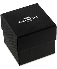 Coach Men's Elliot Silver Tone Stainless Steel Bracelet Watch, 43mm