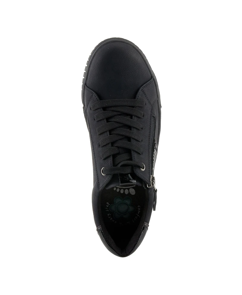 Spring Step Jamia Relife Water-Resistant Sneakers with Dual Zipper Closure and Shock-Absorbing Sole