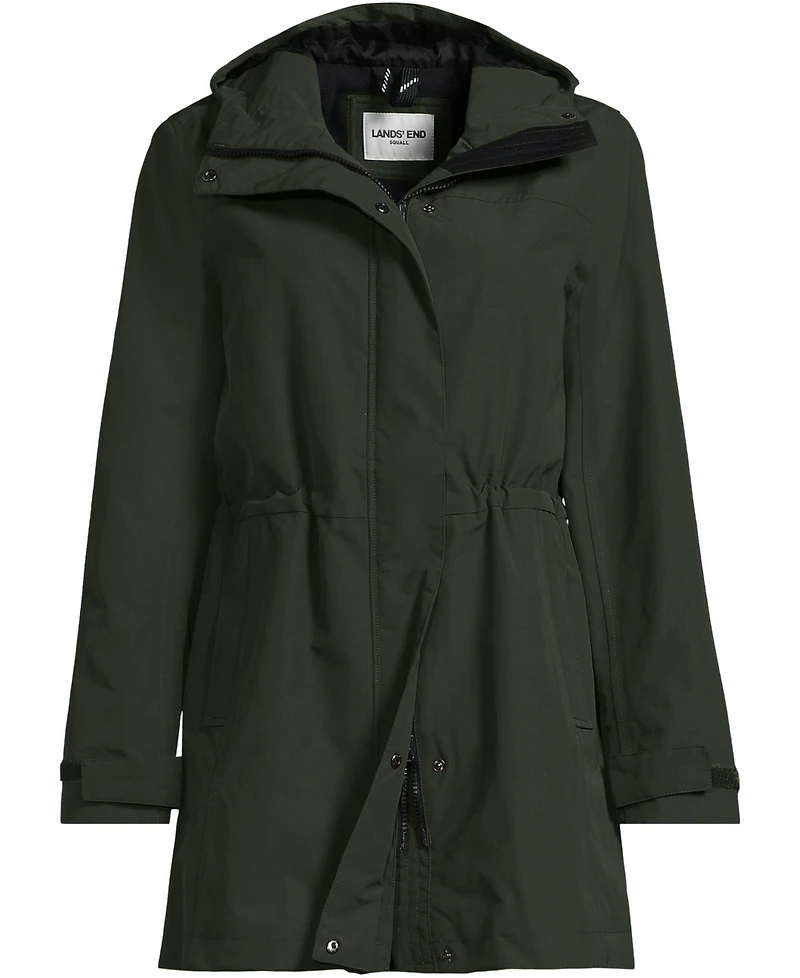 Lands' End Plus Squall Hooded Waterproof Raincoat