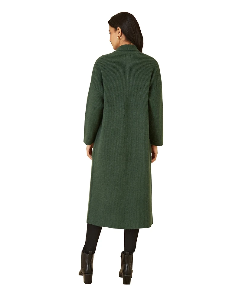 Yumi Knitted Maxi Cardigan With Pockets